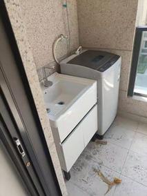 阳台洗衣池带搓板卫生间洗脸盆洗手池洗漱台陶瓷一体盆家用组合70cm
